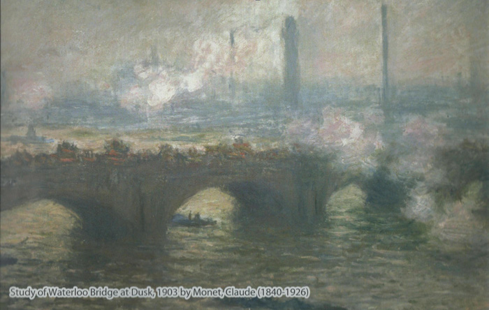 Claud Monet - Study of Waterloo Bridge at Dusk